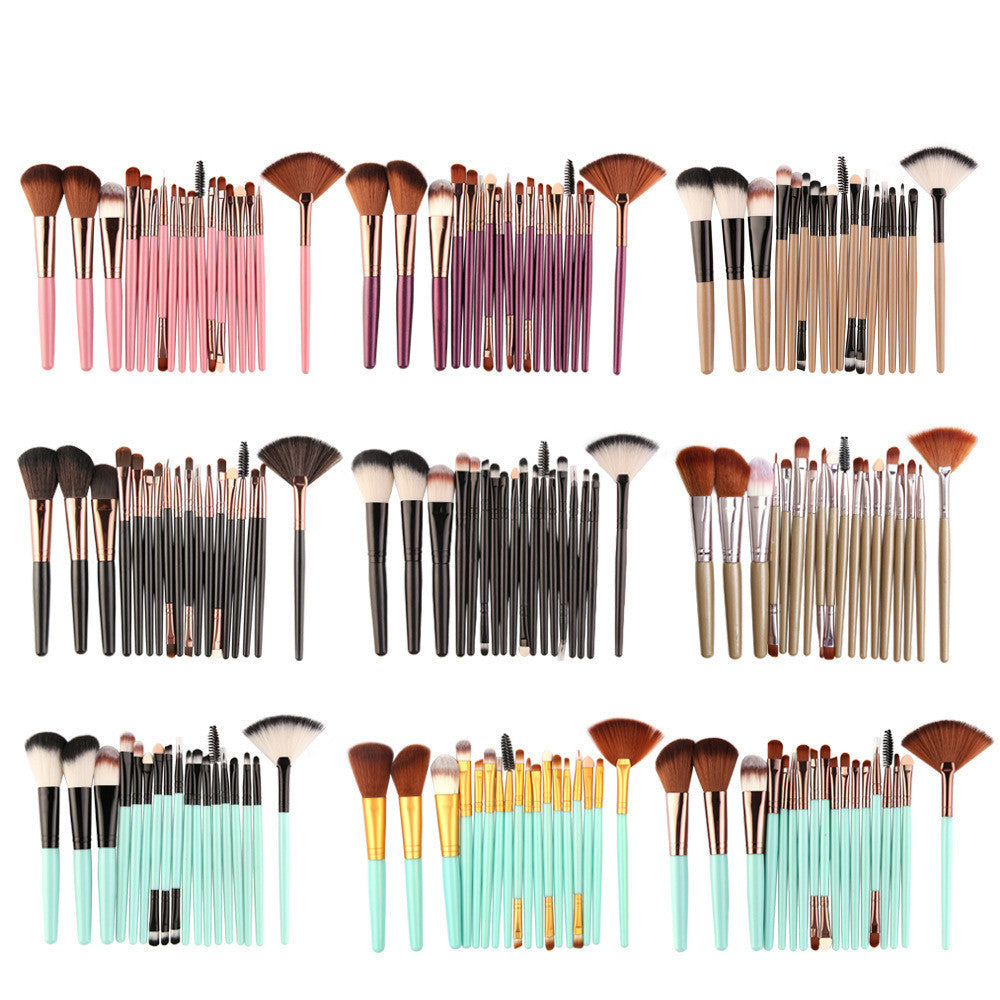 Beauty Tools Animal Hair Fan Makeup Brush Set