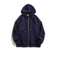 Solid Color Retro Simple Hooded Zipper Jacket For Men