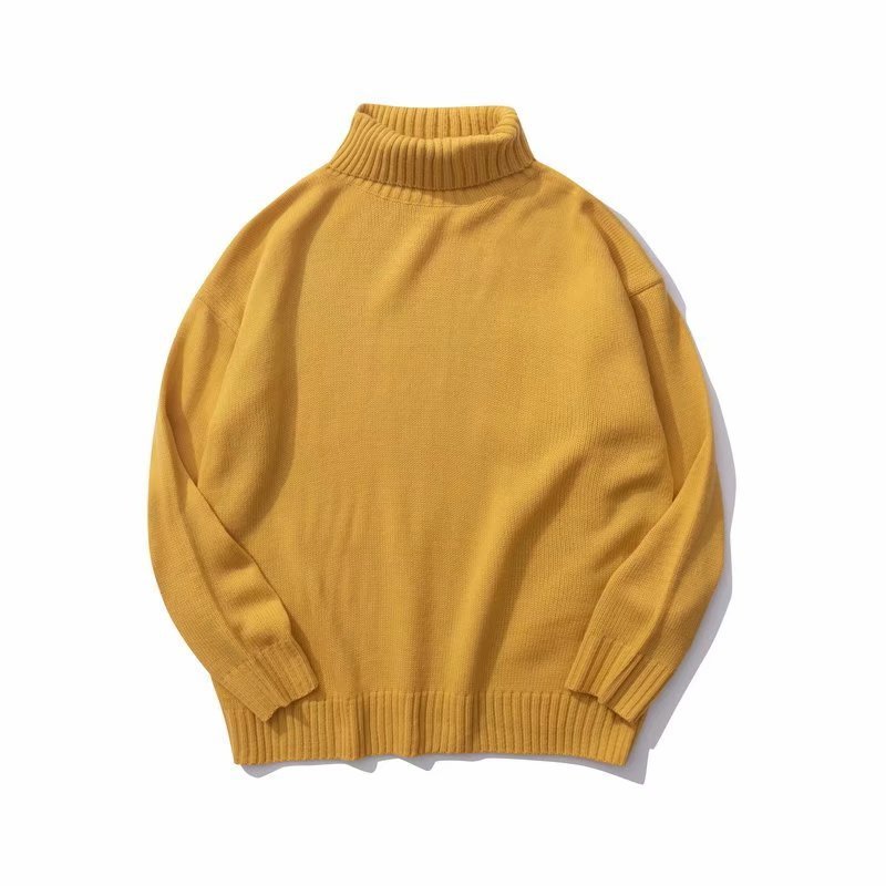 Simple New Versatile Couple Turtleneck Sweater Retro Autumn And Winter New