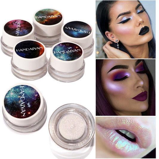 5 Colors Aurora Chameleon Highlighter & 3D Shimmer Eyeshadow—Rainbow Contour Cream