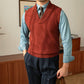 Fashionable Knitted Waistcoat Business Slim Fit Men