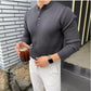 Henry Collar Sweater Long Sleeve Men's Sweater T-shirt