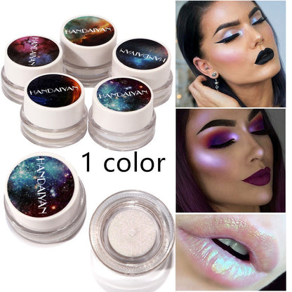 5 Colors Aurora Chameleon Highlighter & 3D Shimmer Eyeshadow—Rainbow Contour Cream