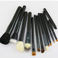 Niya supply 12 makeup sweep set cylinder set brush PU storage makeup tube beauty makeup hair brush eyebrow pencil