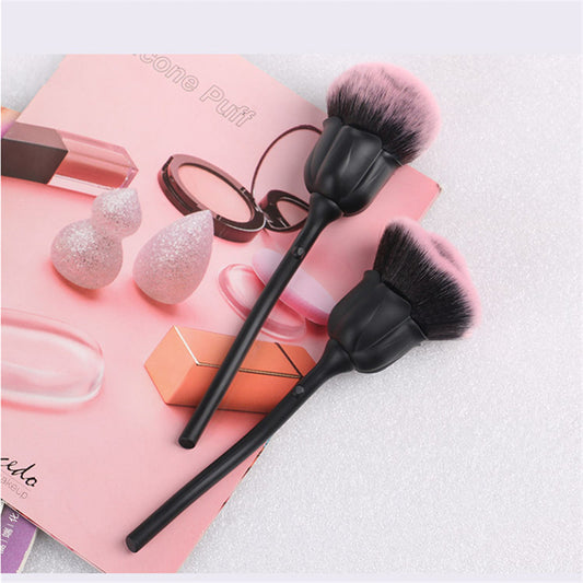 Rose makeup brush