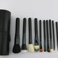 Niya supply 12 makeup sweep set cylinder set brush PU storage makeup tube beauty makeup hair brush eyebrow pencil