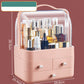 Makeup Storage Desktop Organizer Dustproof Lipstick & Brush Box for Dressing Table & Skincare Products