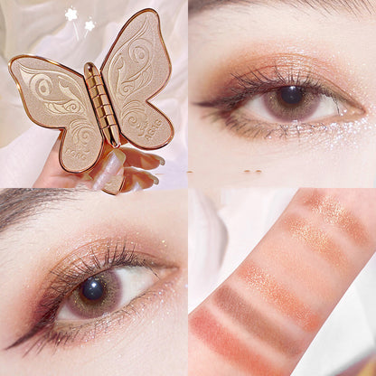 Eyeshadow Palette Butterfly Eye Shadow Lucky Koi Pearl Sequins Glitter Matte Makeup Plate Glitter Eyeshadow