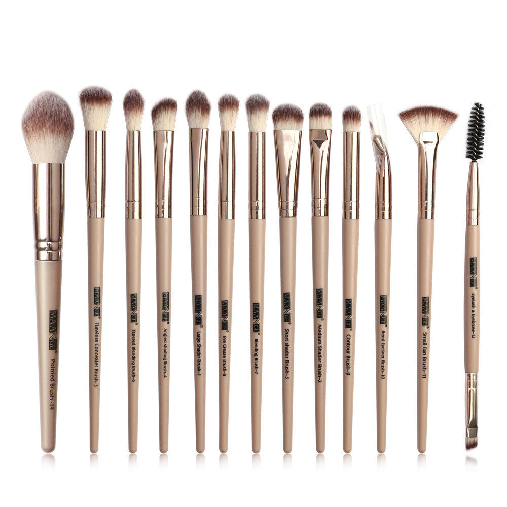 Maange 13-Piece Eye Makeup Brush Set Professional Eyeshadow Brushes & Beauty Tools for Flawless Makeup