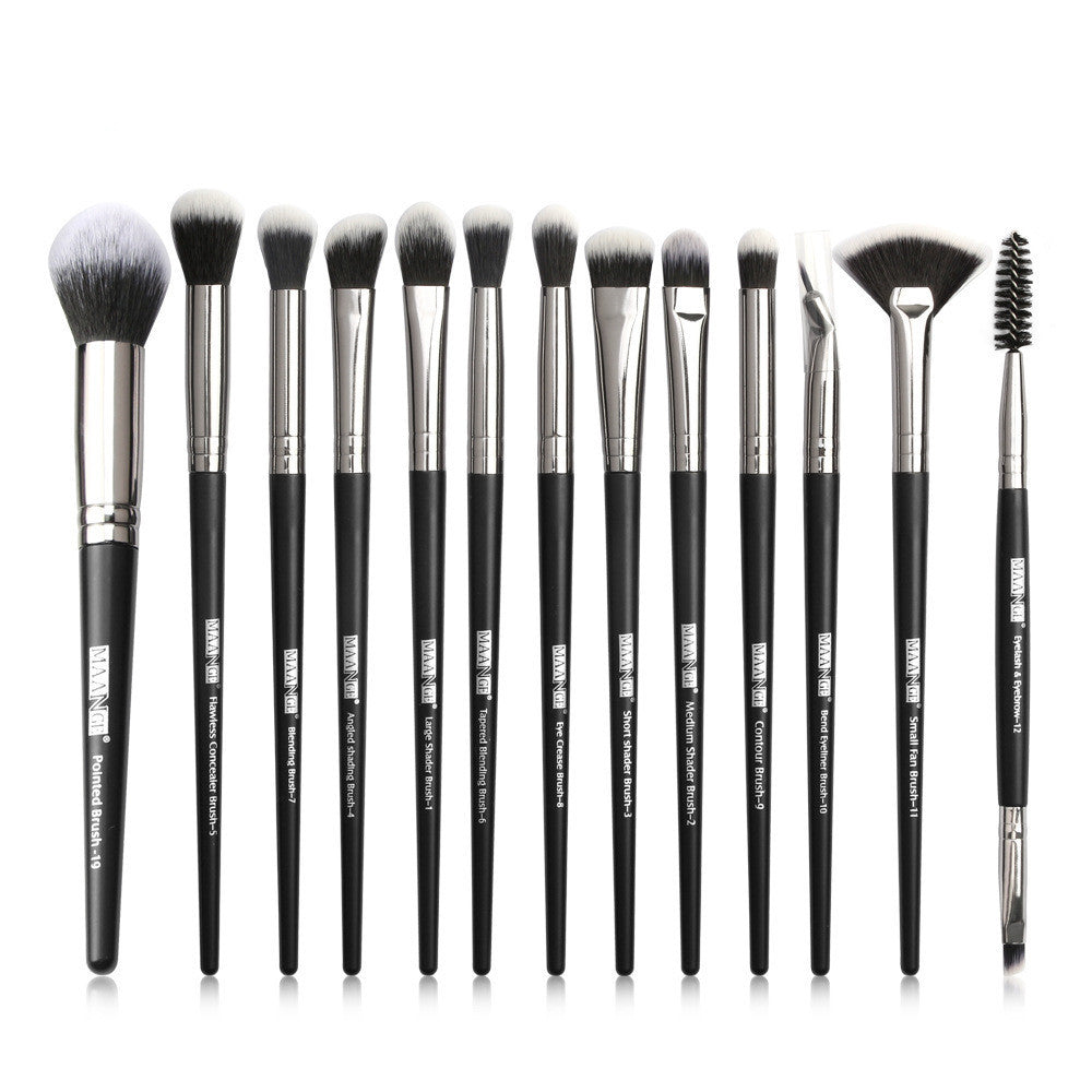 Maange 13-Piece Eye Makeup Brush Set Professional Eyeshadow Brushes & Beauty Tools for Flawless Makeup