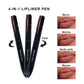 4 In 1 Makeup Lipliner Pencil Waterproof Touch Up Long-Lasting Easy Color Ballpoint Eyeliner Pen