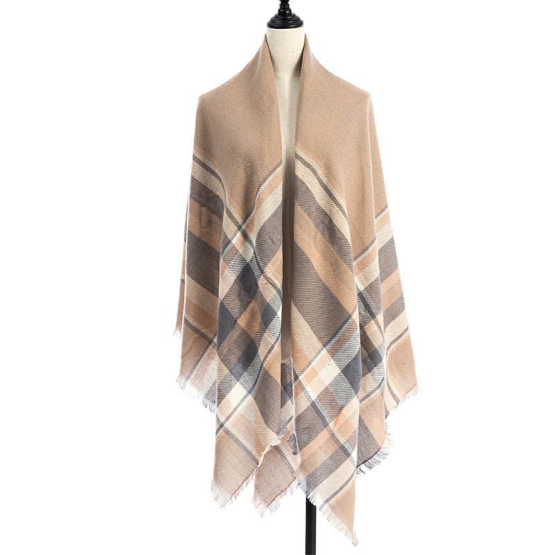 Women's Cashmere-like Plus-sized Double-sided Qicaigei Scarf Shawl