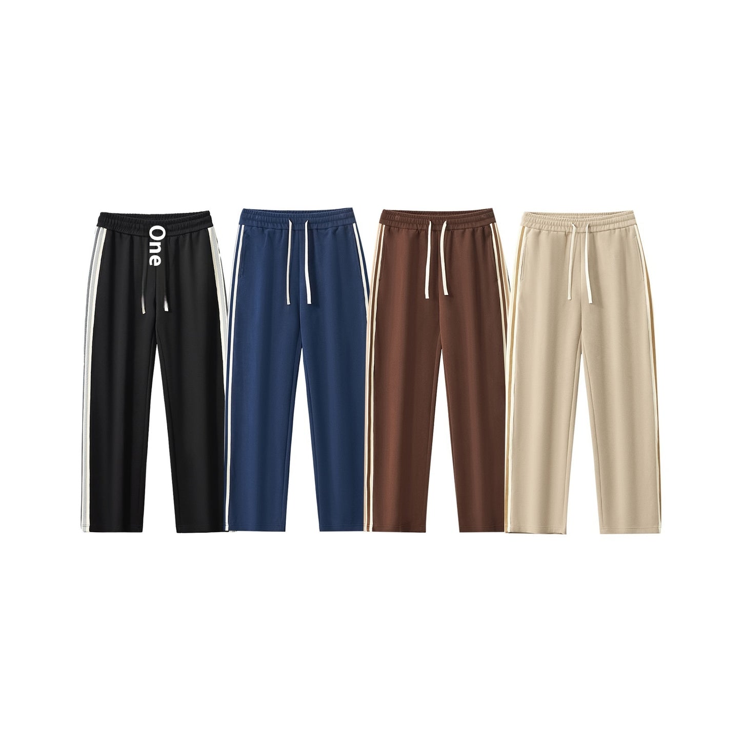 Drawstring Leisure Straight-leg Wide-leg Pants Male