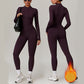 Warm Zipper Long-sleeved Jumpsuit