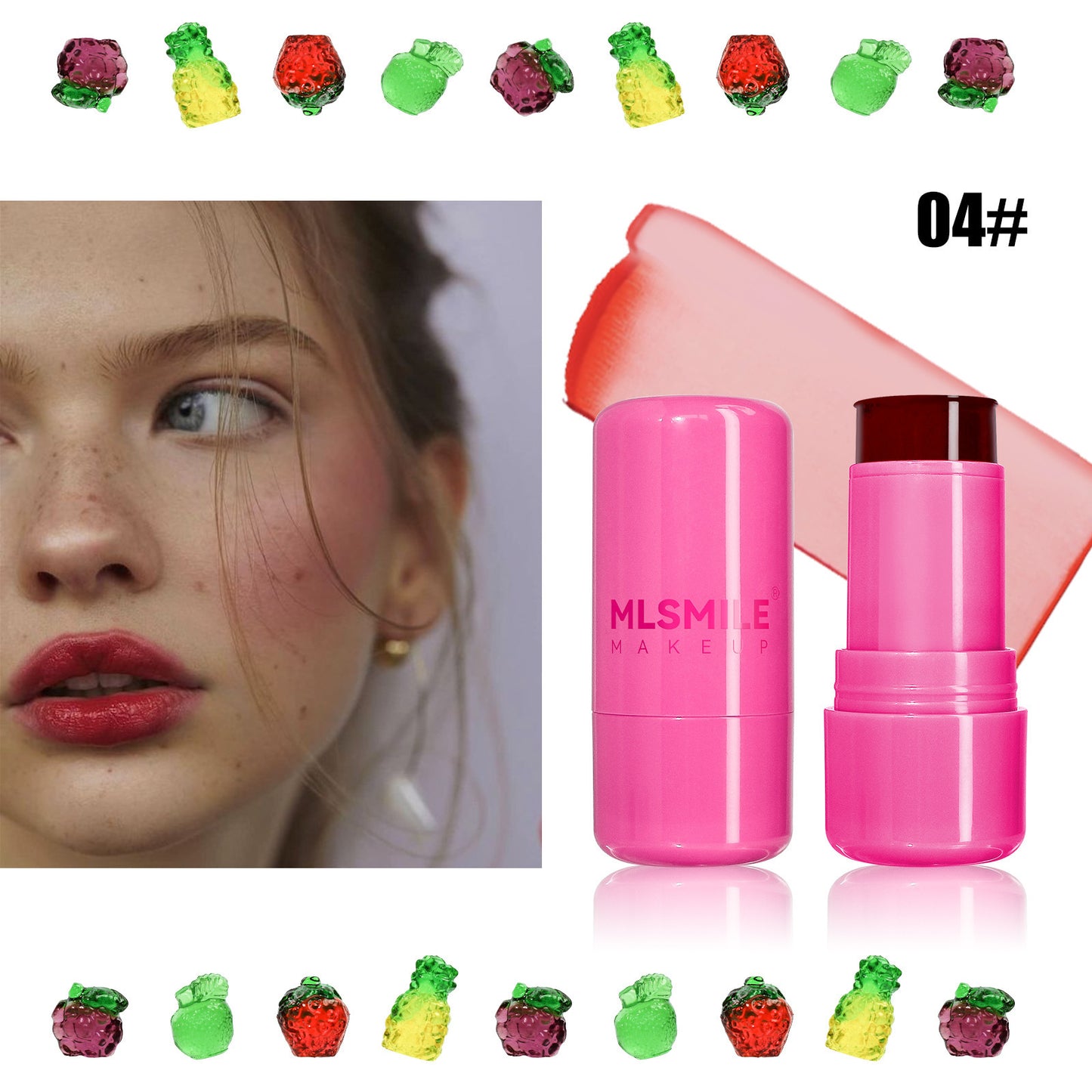 Jelly Blush & Lipstick Stick - Dual-Use Multi-Color Brightening Lip & Cheek Contour