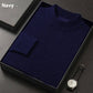 Men's New Solid Color Sweater Fashion Casual Half Turtleneck