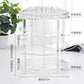 Rotating Cosmetic Storage Box—Diamond Pattern Transparent Makeup & Skincare Display Organizer