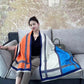 Korean Style Contrast Color Artificial Cashmere Scarf Women's New Winter