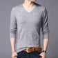 Men's Casual V-neck Thin Base Long Sleeve