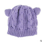 Hand Made 3D Cute Knitted Cat Ear Beanie For Winter