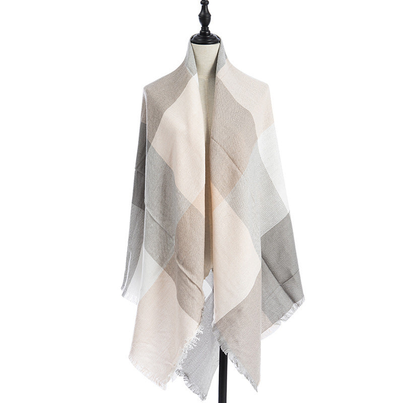 Women's Cashmere-like Plus-sized Double-sided Qicaigei Scarf Shawl