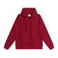 Simple Cotton Composite Drop-shoulder Hooded Sweater