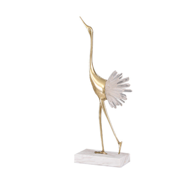 Home Crystal Crane Decoration