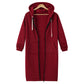 Hooded Long Sleeve Sweater Fleece Long Jacket