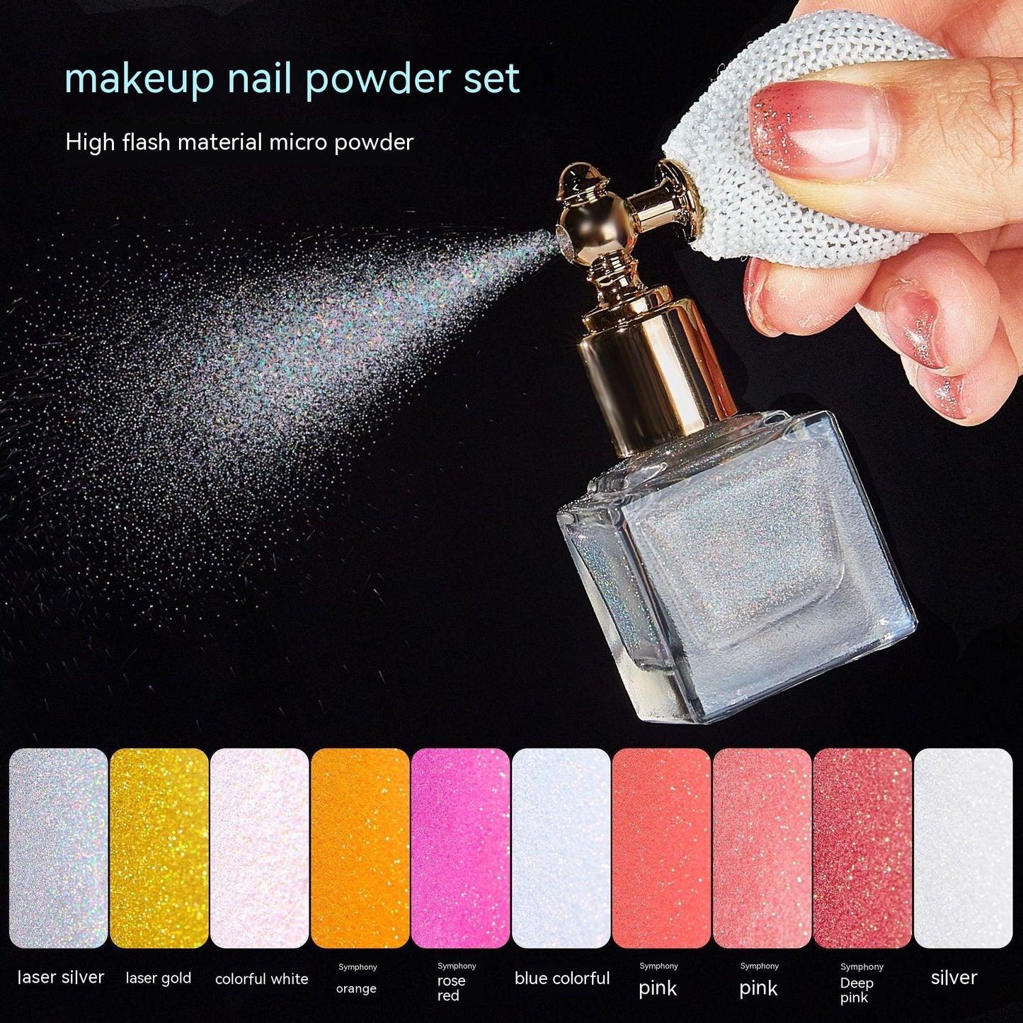 Makeup Glitter Spray Nail Sequins Set