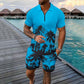 Summer Men's Short-sleeved Shirt Shorts Suit