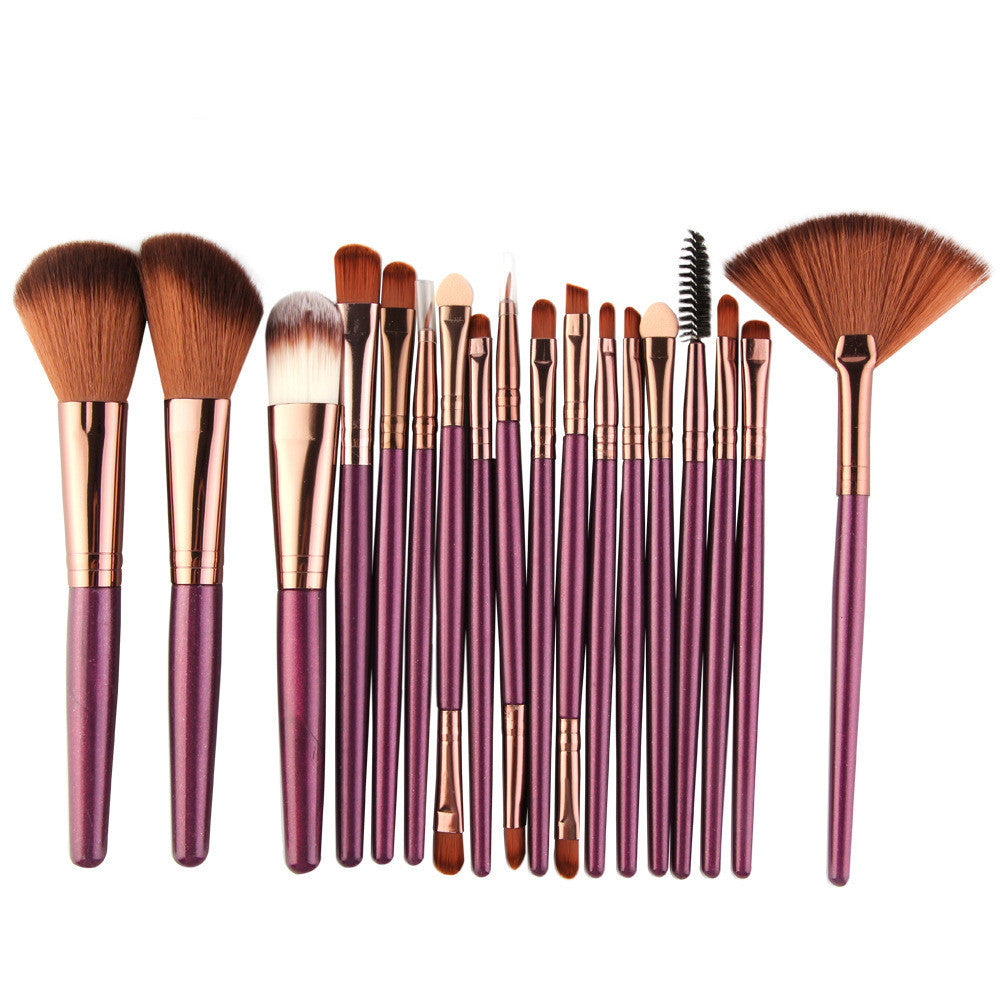 Beauty Tools Animal Hair Fan Makeup Brush Set