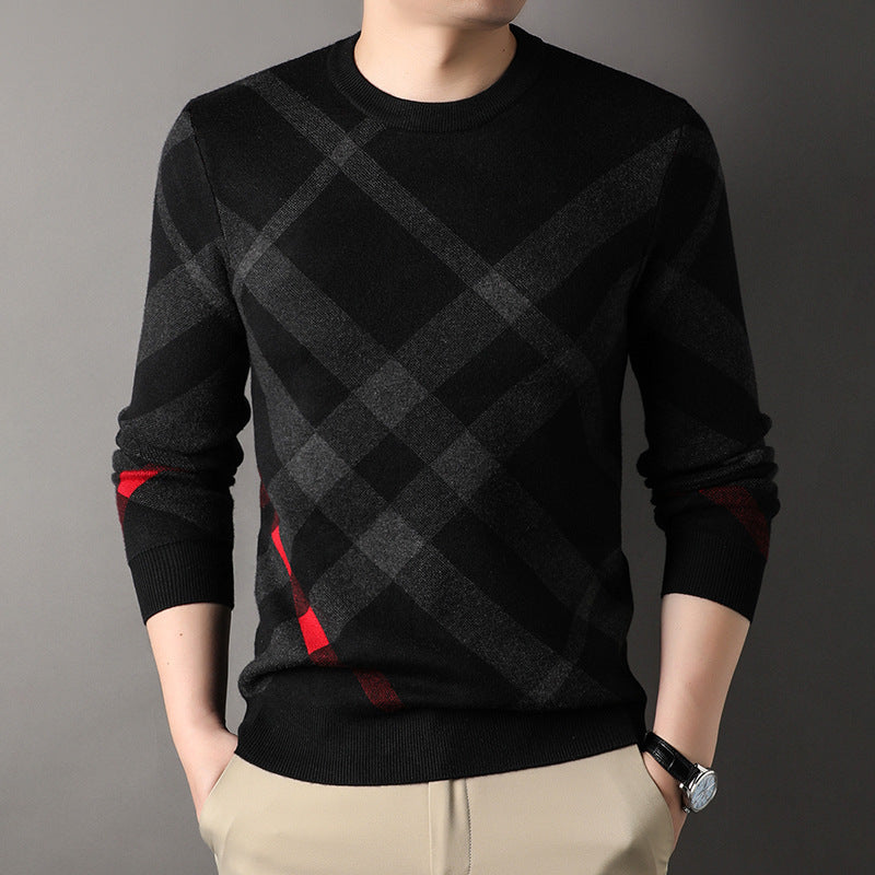 Autumn Sweater Men's Casual Loose Print