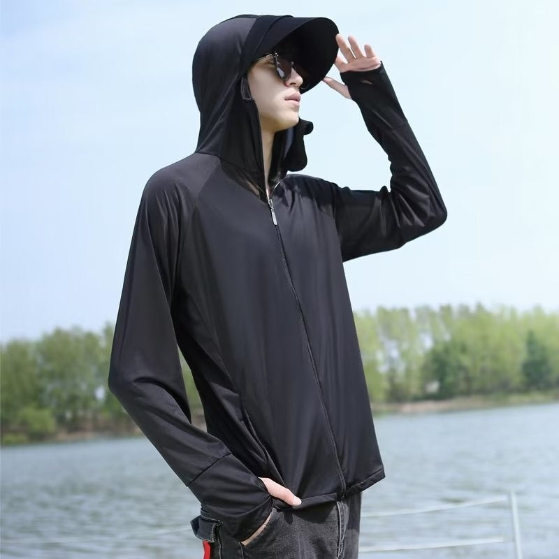 Men's Summer UV-proof, Breathable Outdoor Fishing Clothes Cycling Sun-protective Clothing Lightweight