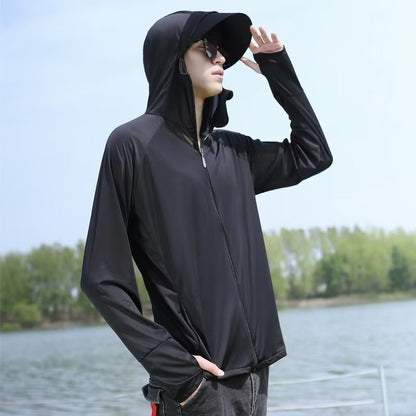 Men's Summer UV-proof, Breathable Outdoor Fishing Clothes Cycling Sun-protective Clothing Lightweight