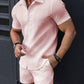 Men's Short-sleeved Shirt Shorts Sports Casual Two-piece Suit