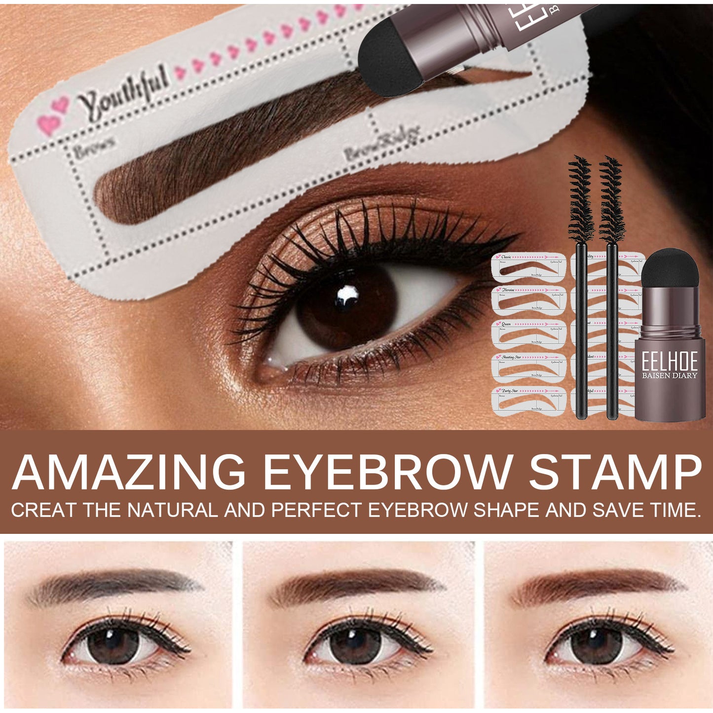 Eyebrow Stencil Set Makeup Eyebrow Powder