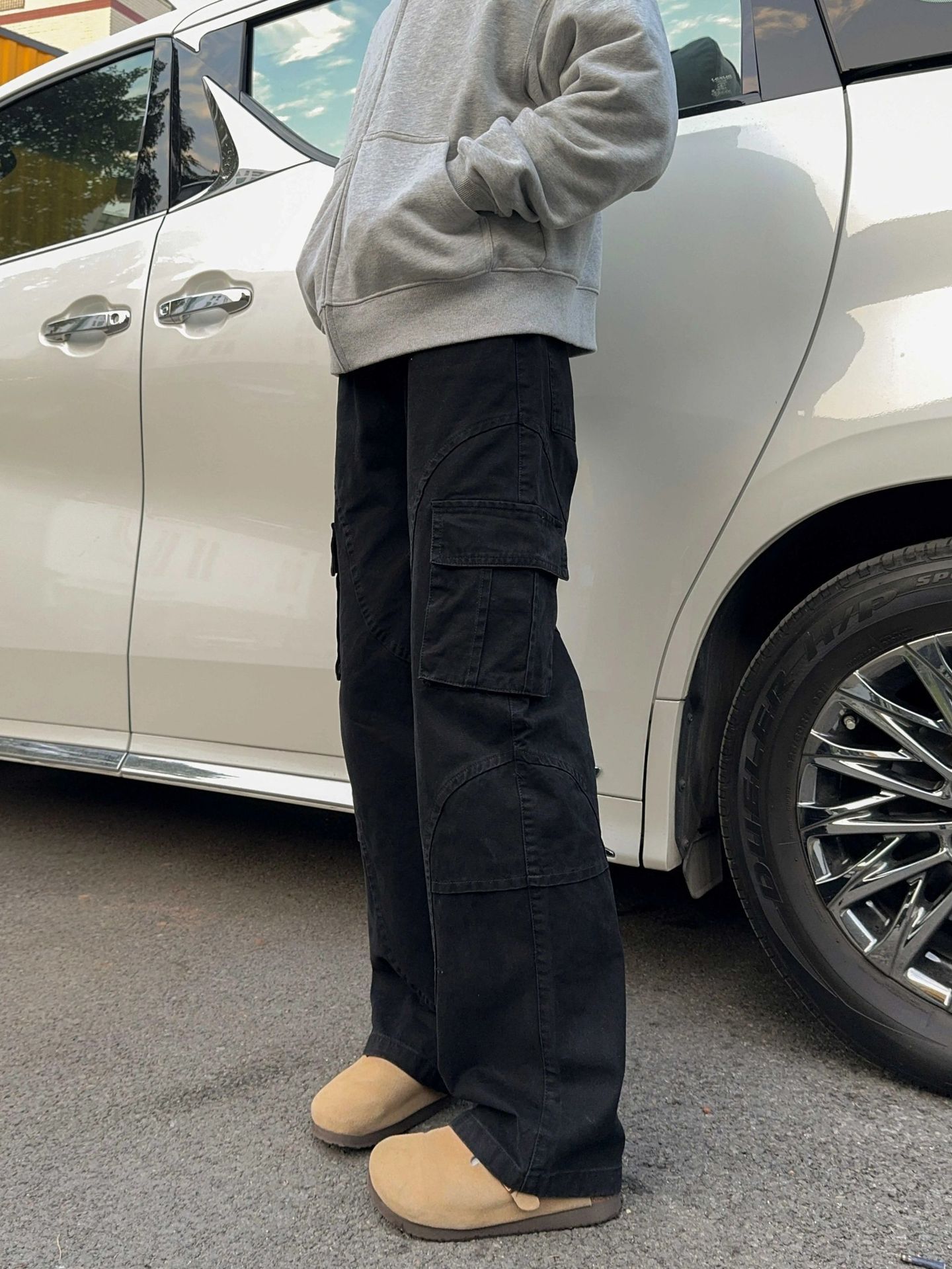 Retro Straight Loose Cargo Pants Wide Leg