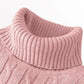 Twist Knitted Pullover Slim Fit Warm Top Solid Color