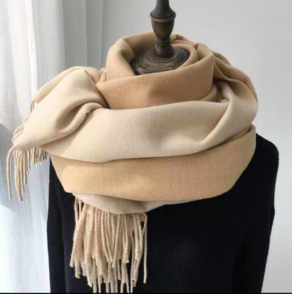 Double-sided Artificial Australian Wool Scarf Shawl