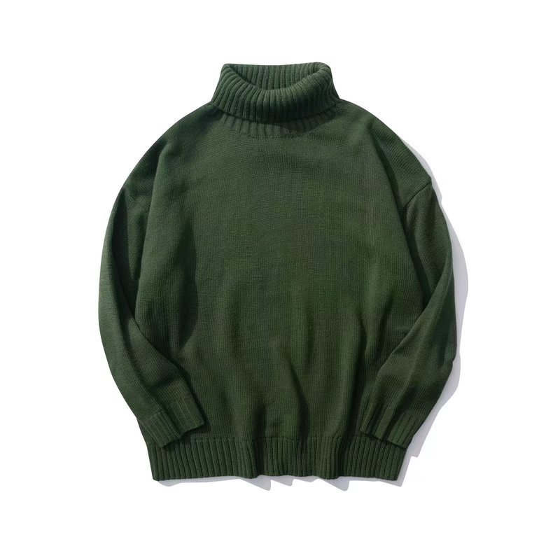 Simple New Versatile Couple Turtleneck Sweater Retro Autumn And Winter New