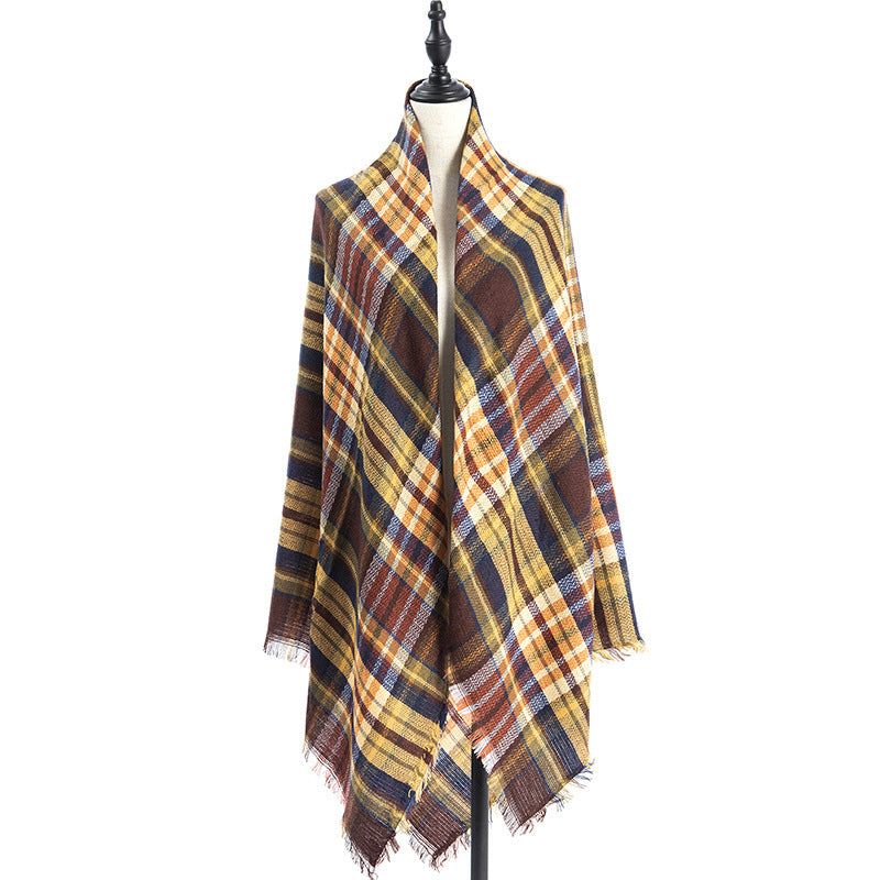 Women's Cashmere-like Plus-sized Double-sided Qicaigei Scarf Shawl