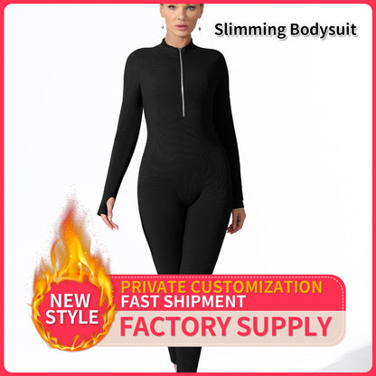 Women's Fashion Simple Solid Color Bodysuit