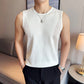 Breathable Cut-out Knitted Vest Men's Athletic Fitness Stretch Sleeveless T-shirt