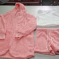 3pcs Womens Clothing Long Sleeve Crop Tank Top And Drawstring Shorts Pajama Set