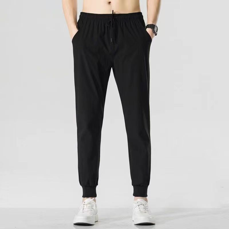 Summer Thin Ice Silk Quick-drying Mesh Men's Casual Trousers