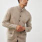 Casual Long Sleeve Cashmere Knitted Cardigan Men's Sweater