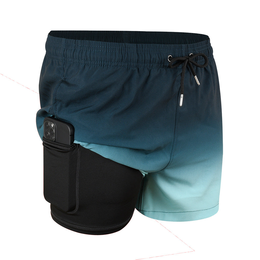 Men's Casual Loose Four-sided Swimming Trunks