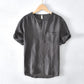 Men's Short-sleeved Linen Shirt