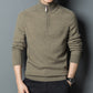 Zipper High Neck Thickened Woolen Sweater