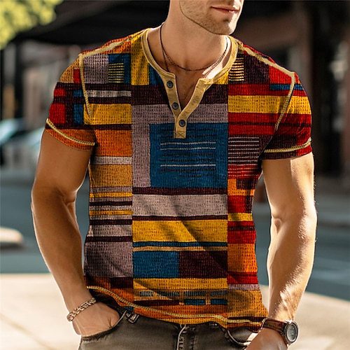 Simple Casual And Comfortable Printed Men's Short Sleeve